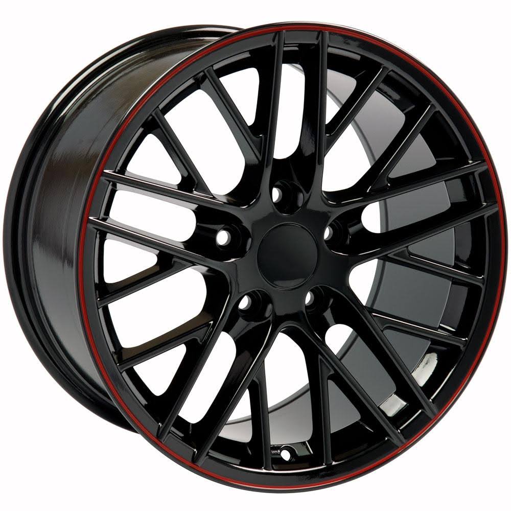 17 inch Gloss Black with Red Band 17x9.5 Rim R347