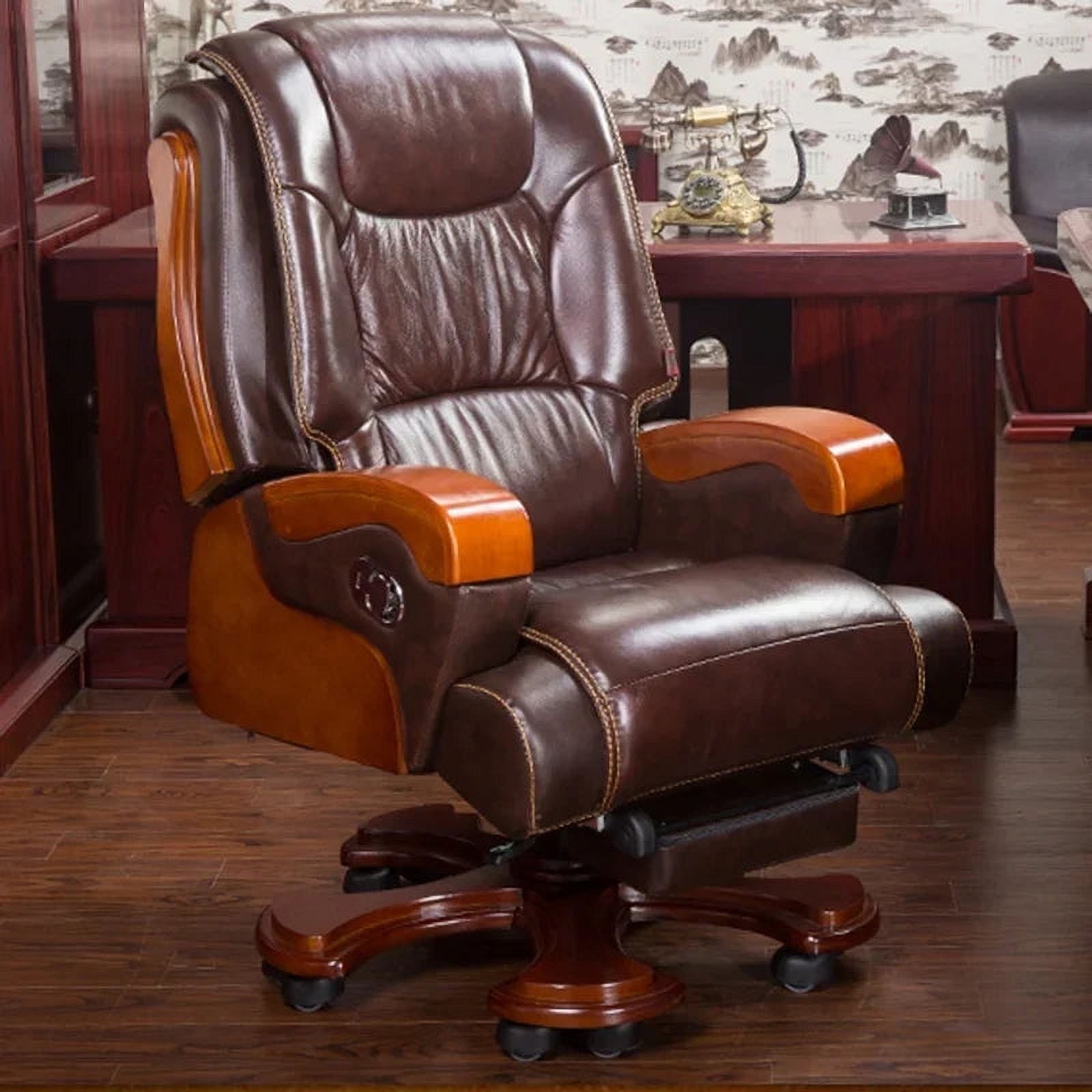 Leather Recliner Ergonomic Computer Massage Chair J289
