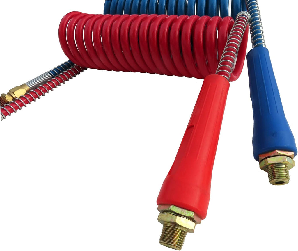 Coiled Air Line Assembly Red & Blue Truck Trailer Set, 15' Length, Pack of 2 K643923