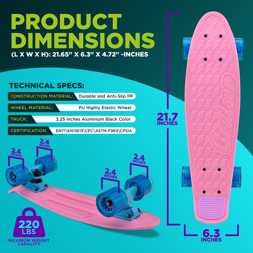 Pink Skateboard F51663