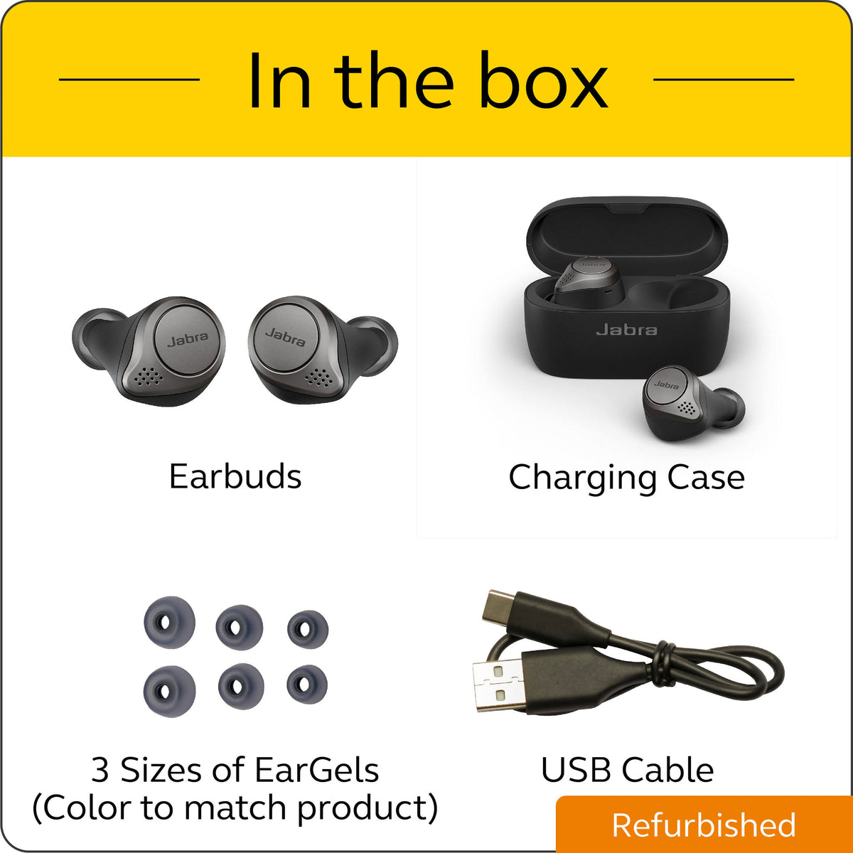 Titanium Black Bluetooth Wireless In-Ear Earphones with Mic V9438