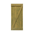 Jungle Green 38-in x 84-in Stained Pine Wood Single Barn Door X183
