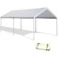 White Valanced Canopy Replacement Cover 12'X20' Y441331