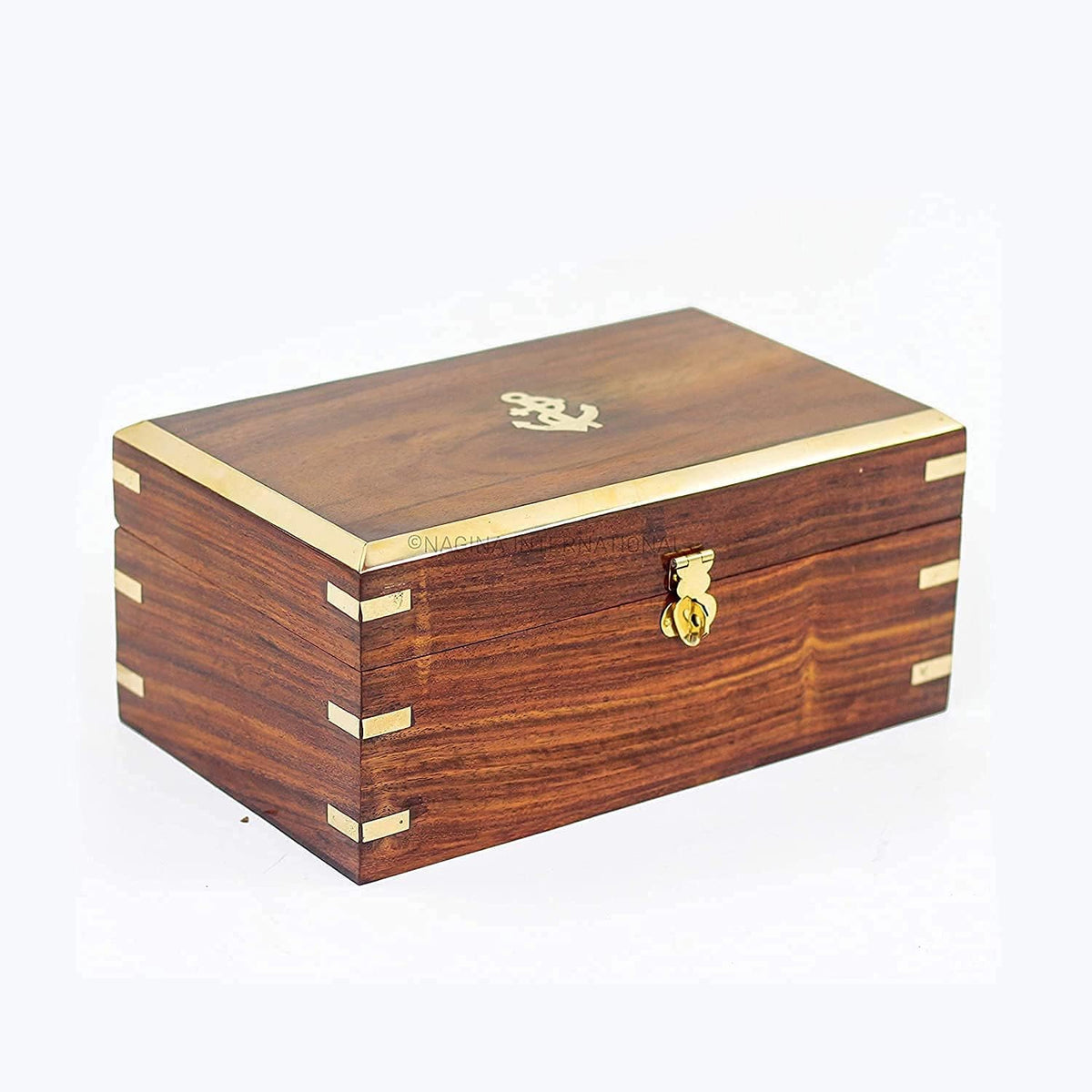Antique Nautical Wooden Anchor Jewelry Box, Pack of 2 U647569