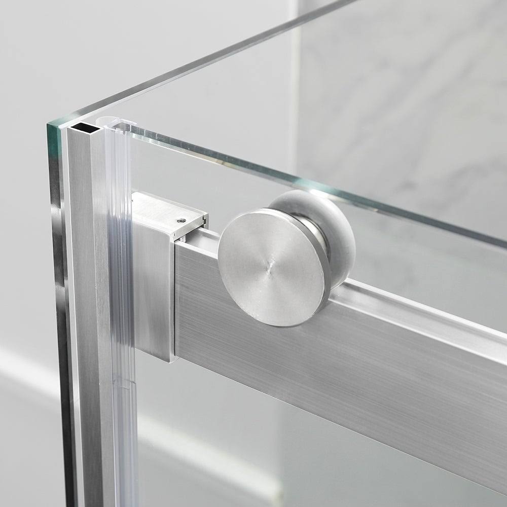 Frameless Sliding Shower Door with Side Panel F30559