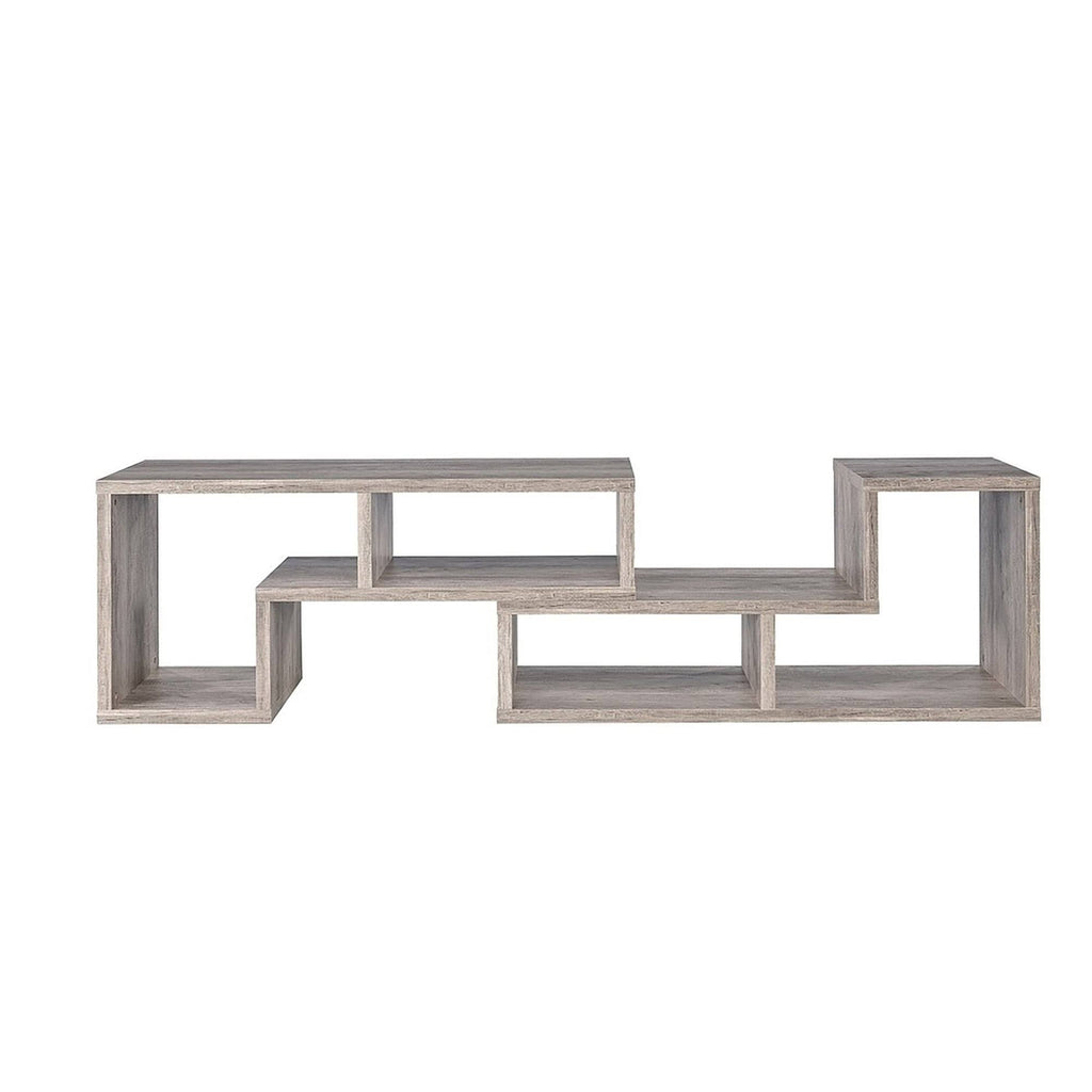 Grey Driftwood 2-Piece L-Shaped Bookcase Set A9009