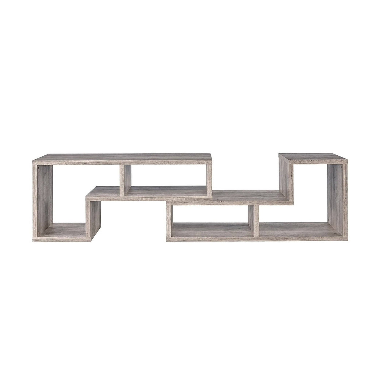 Grey Driftwood 2-Piece L-Shaped Bookcase Set A9009