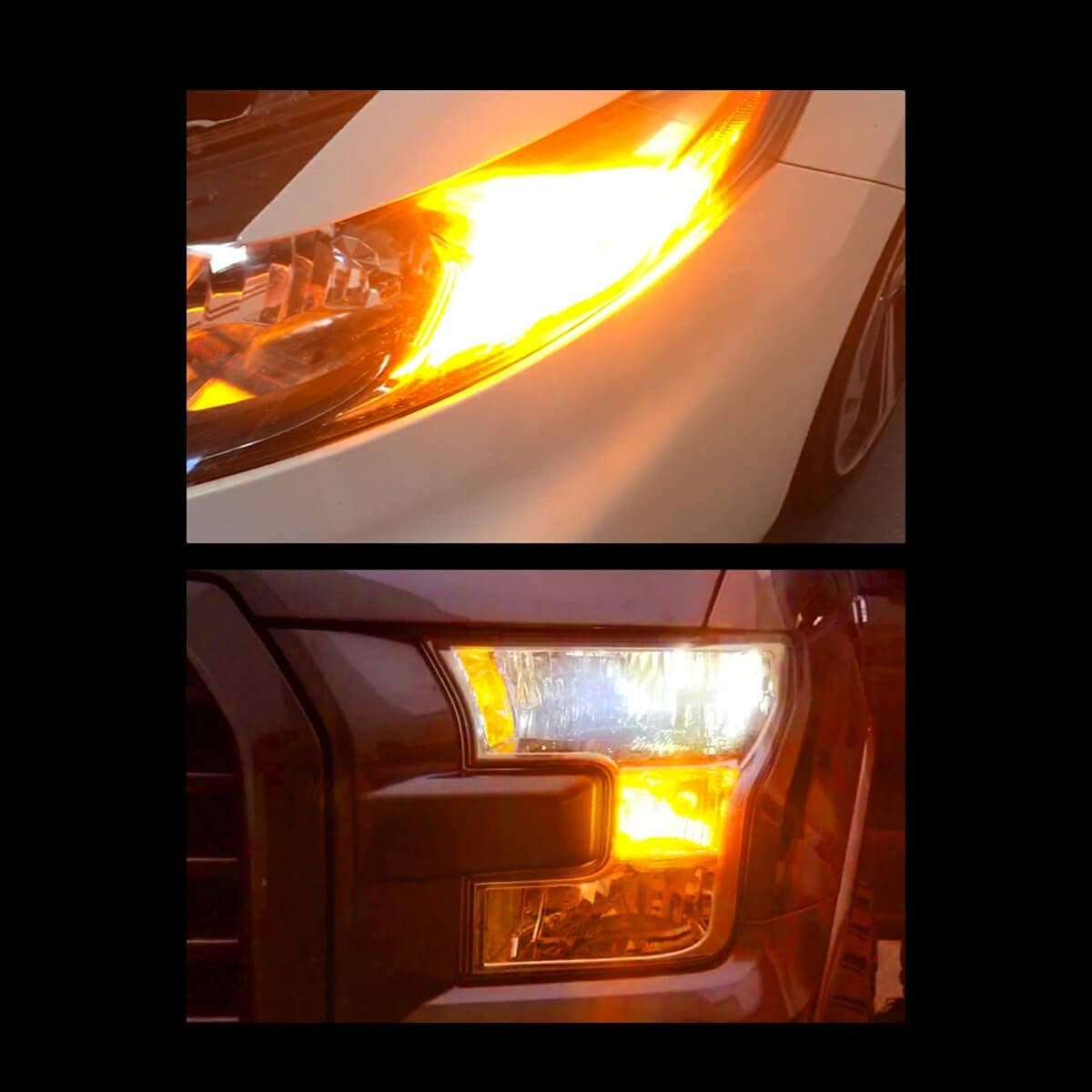 7443 Amber LED Bulb Turn Signal Light 2pcs X44455