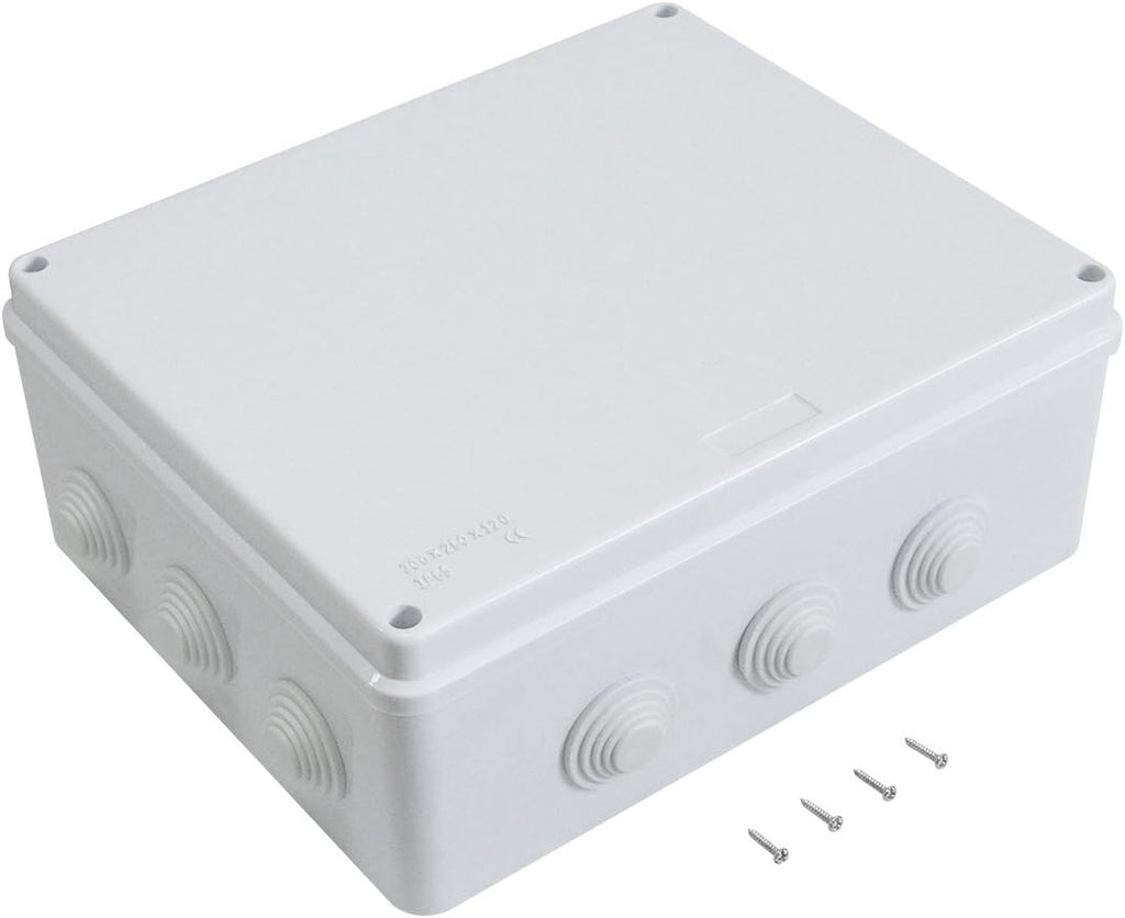 White IP65 Junction Box Project Enclosure 15.7 x 13.8 x 4.7 inch Pack of 2 L4762