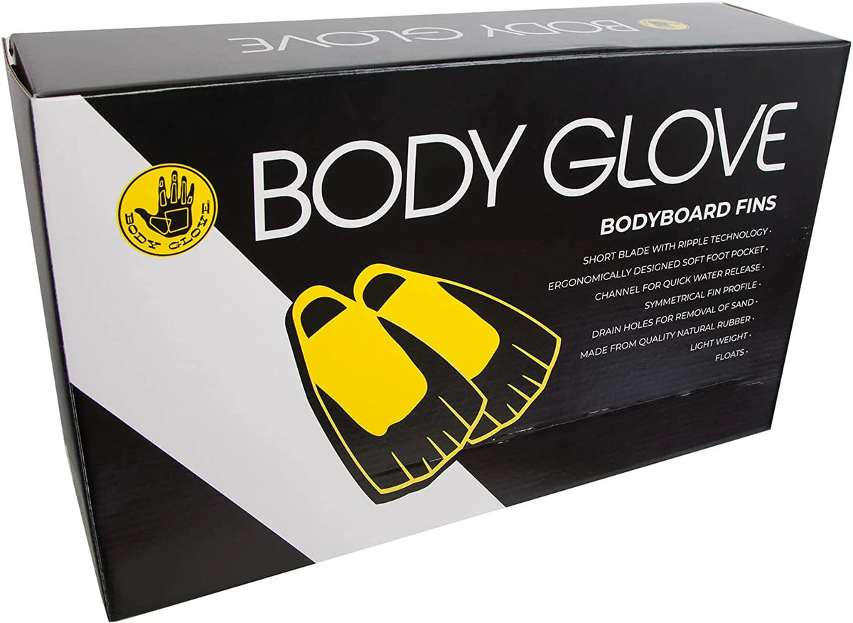 Black/Yellow Large Swim Fins Z7345