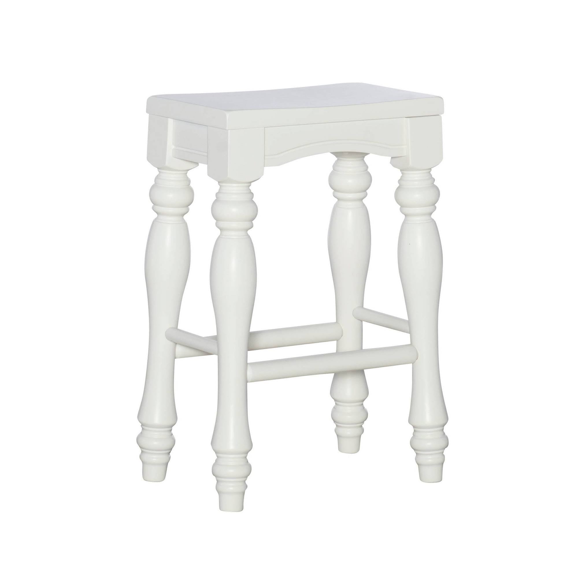 Set of 2 White Counter Height Barstools P3459