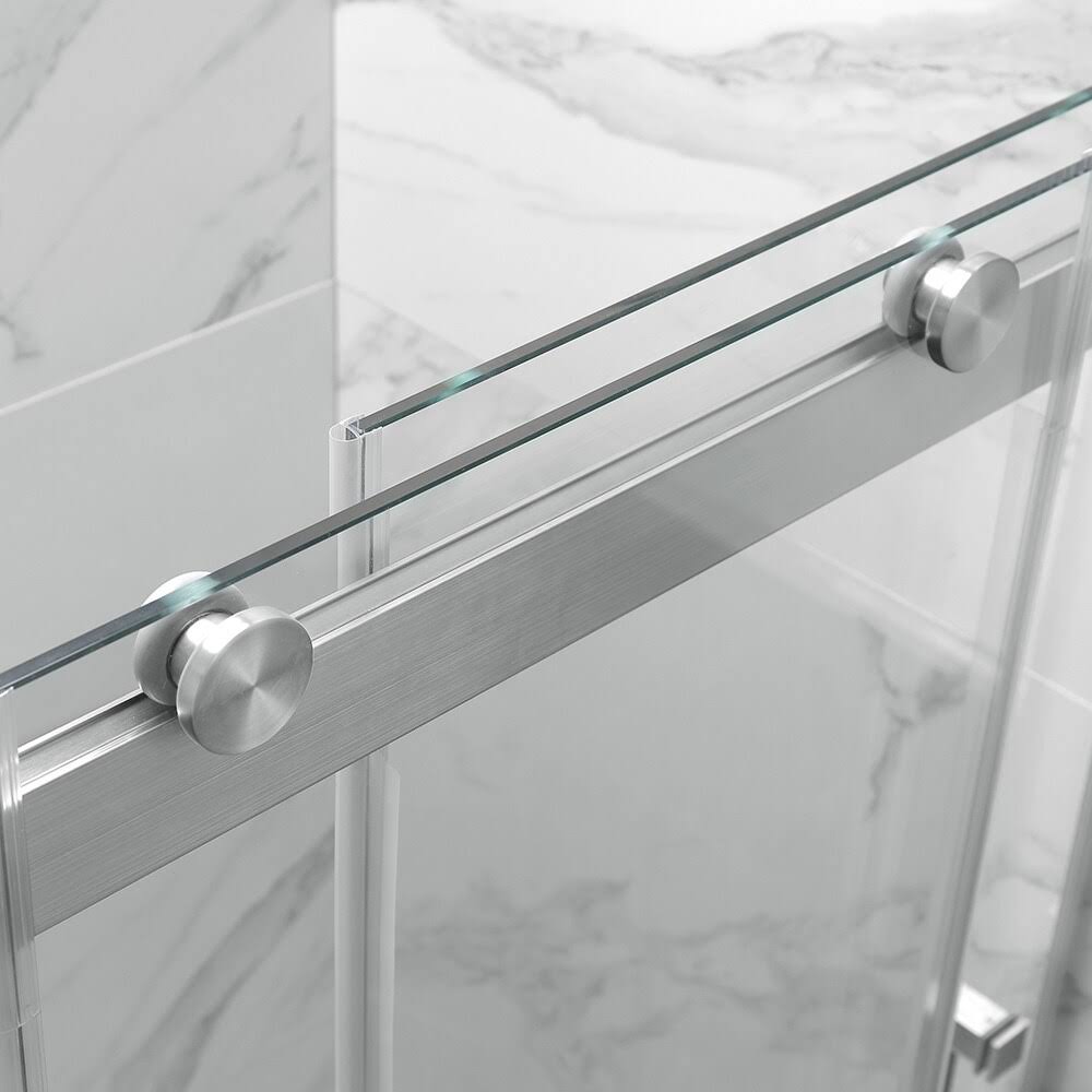 Frameless Sliding Shower Door with Side Panel F30559