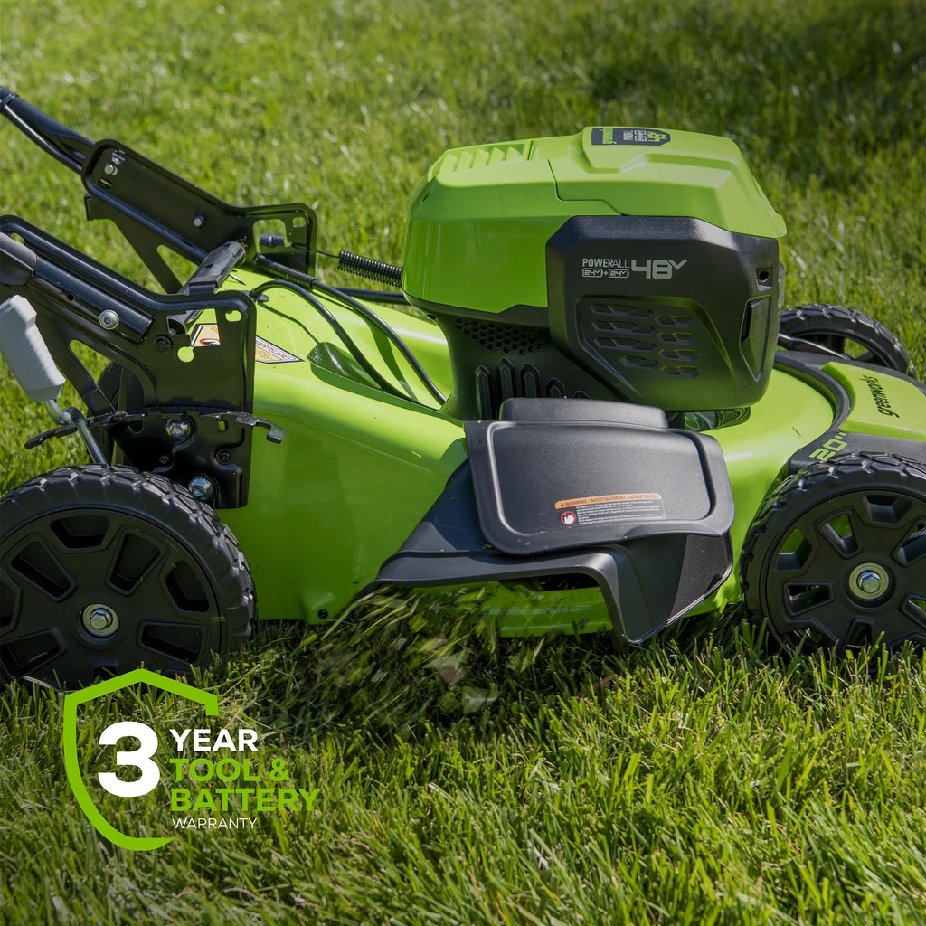 48V 20" Battery-Powered Lawn Mower with Two 4.0Ah Batteries & Charger V362