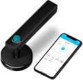 Smart Fingerprint Door Lock with Latch, Bluetooth Lever Lock, Keyless Entry Door Lock Silver B761