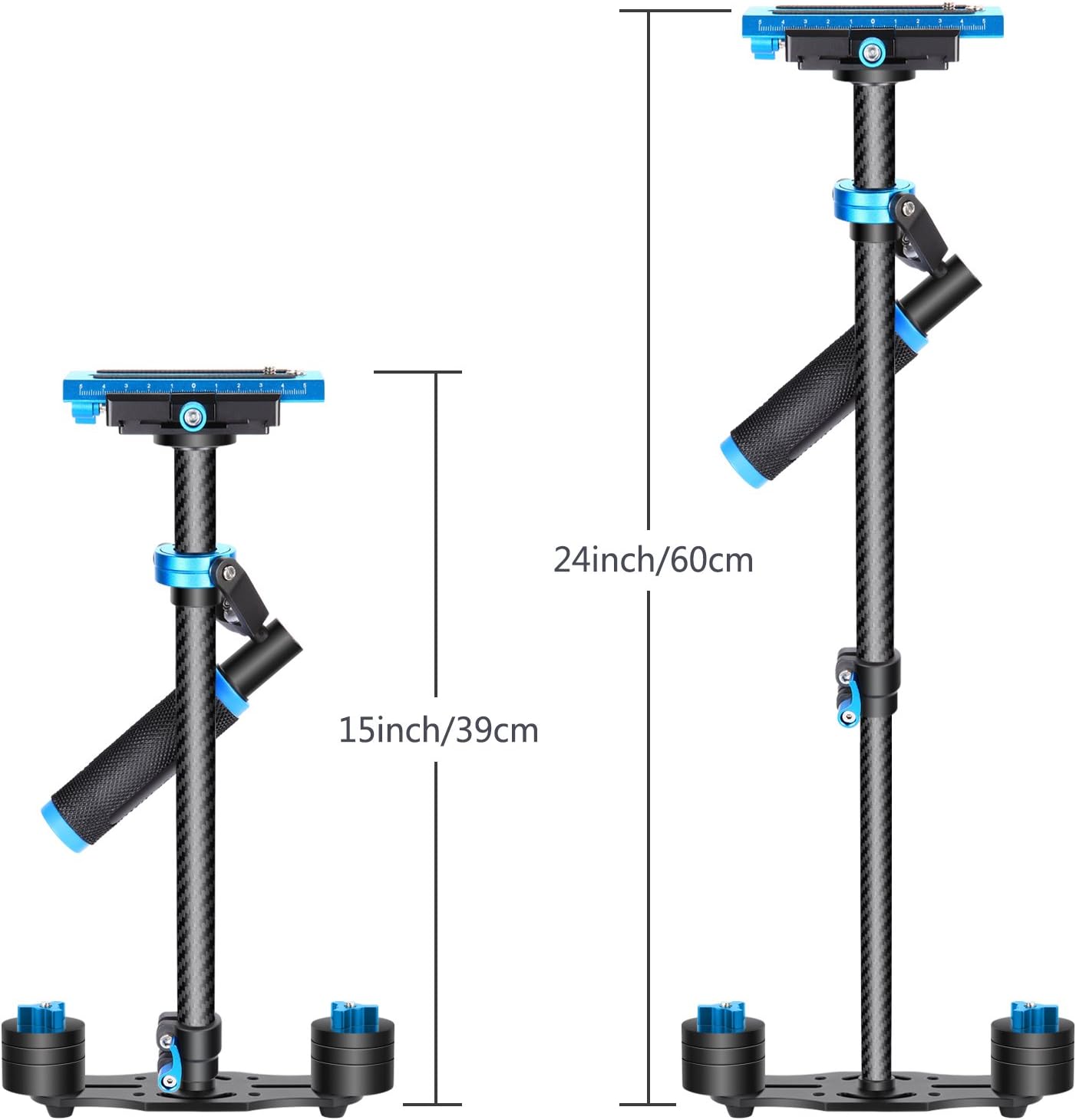 Carbon Fiber Handheld Stabilizer with Quick Release Plate, Pack of 2 H4958