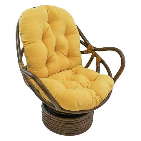 Hunter Green Rattan Swivel Papasan Chair W2501