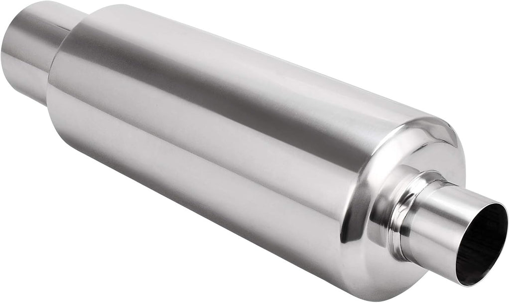 2.5" Inlet 4" Outlet Stainless Steel Muffler, 21.5" Overall Length, Pack of 2 G834417