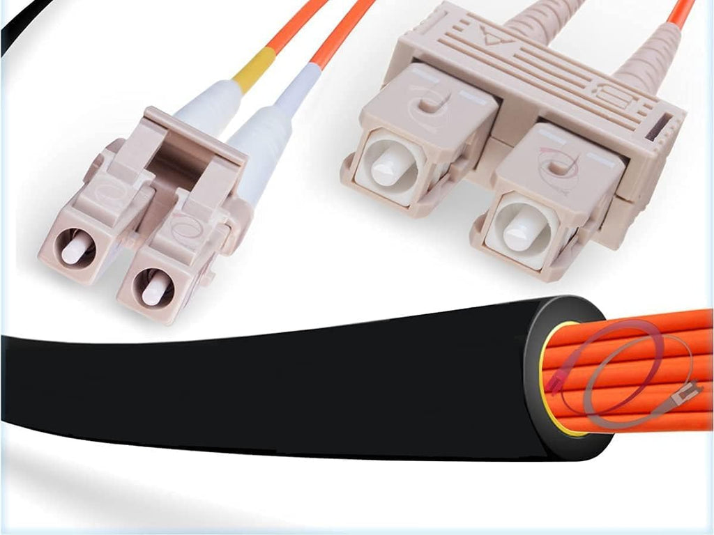10M Duplex 62.5/125 LC to SC Multimode Fiber Patch Cable O3508