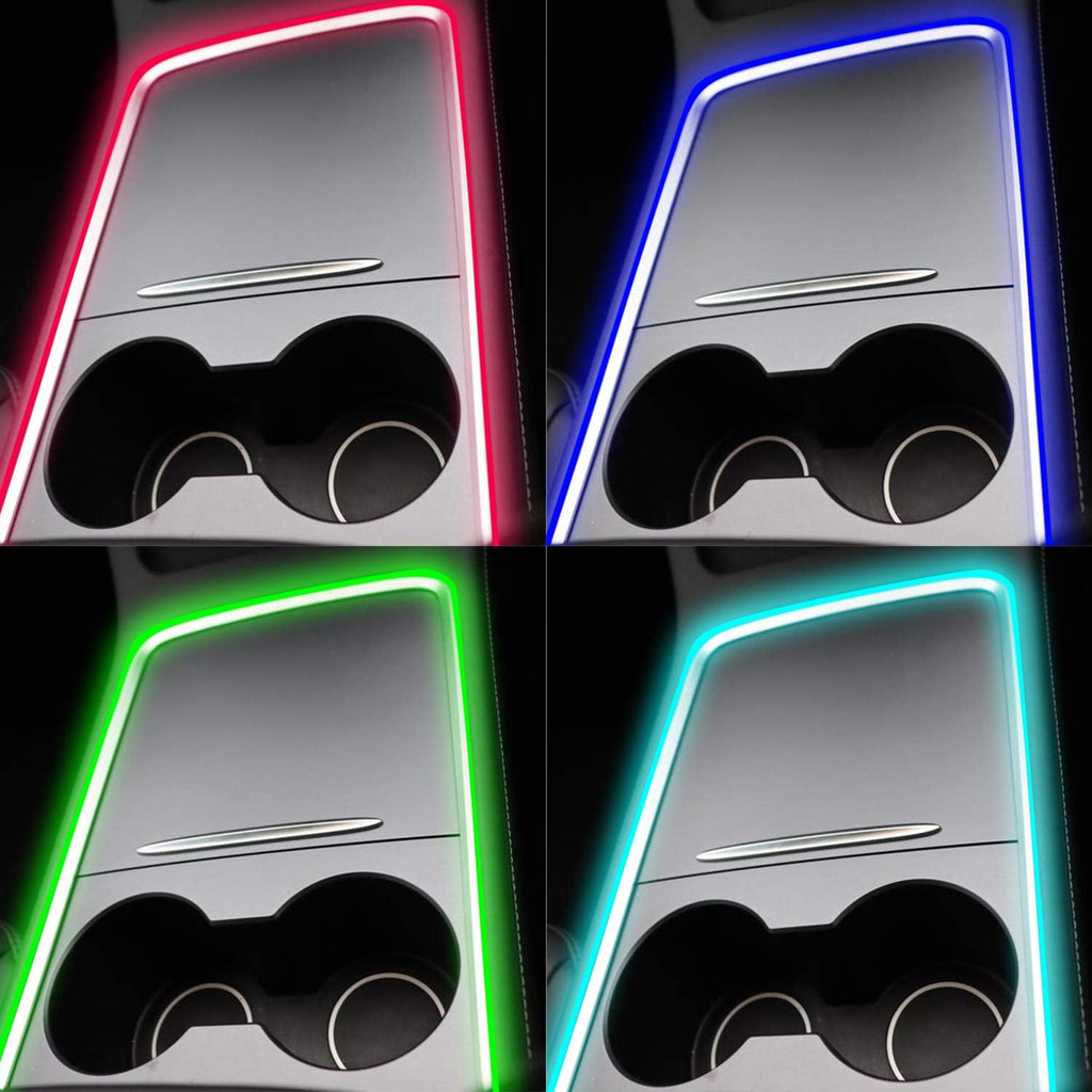 RGB Interior LED Strip Lights for Tesla Model 3/Y Center Console, Pack of 2 G713