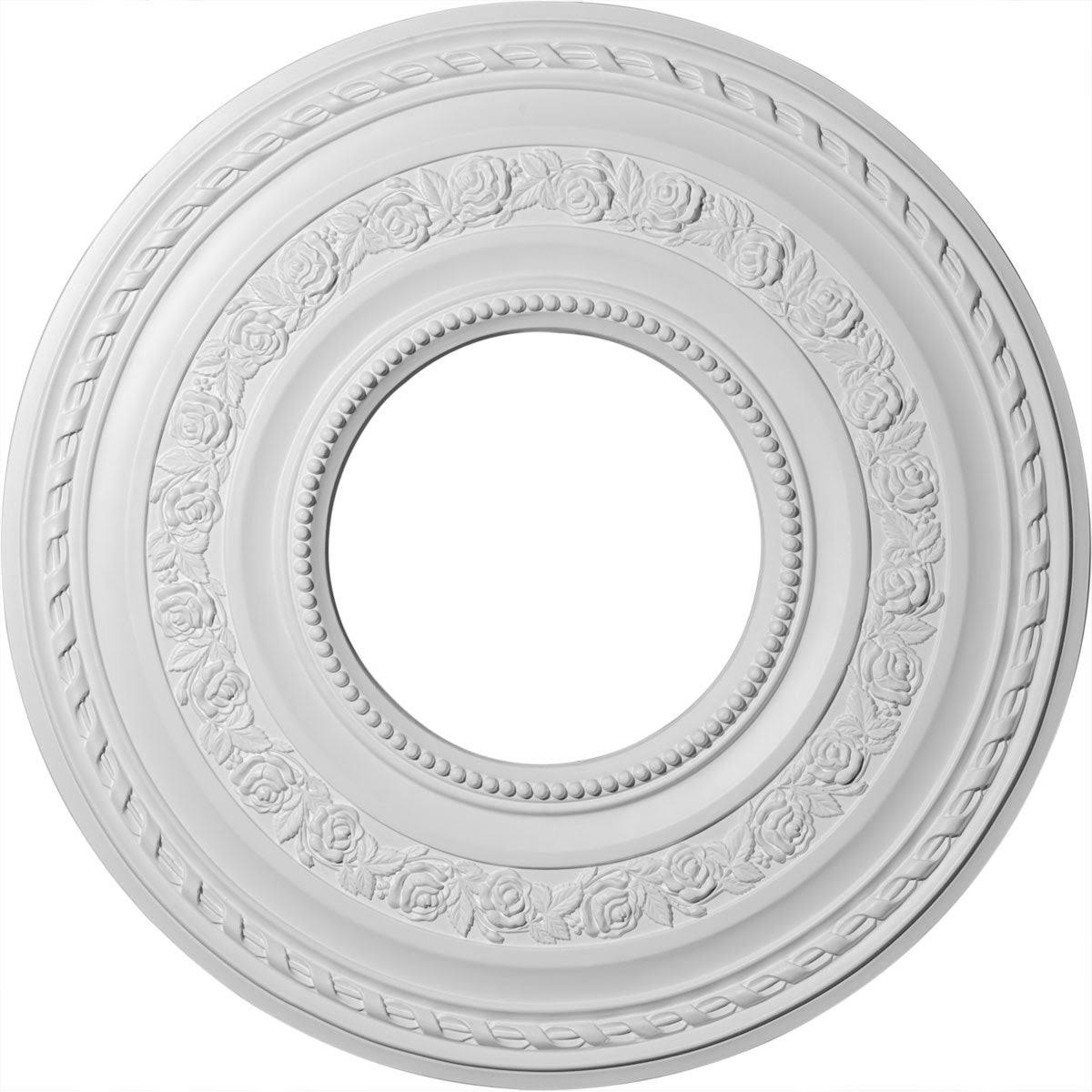 29 3/8x22OD x 11 5/8x22ID x 1 1/8x22P Hand-Painted Brushed Mahogany Ceiling Medallion F152951