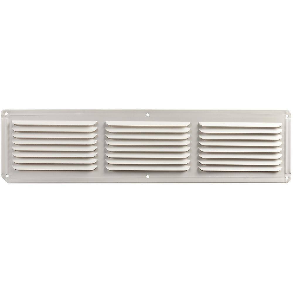 16 in. x 4 in. Aluminum Soffit Vent in White (Carton of 36) U430