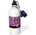Hot Pink Black Leopard Print 21 oz Sports Water Bottle T676964
