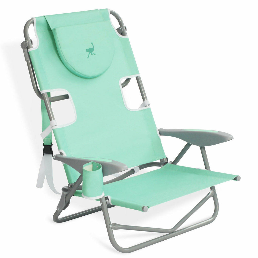 Teal Folding Reclining Outdoor Beach Camping Chair K45457