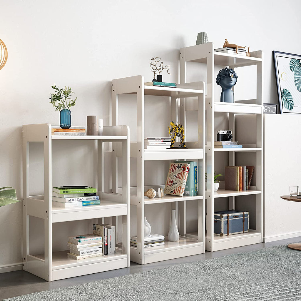 White 4-Bookshelf Cube Storage Display Rack Y53843