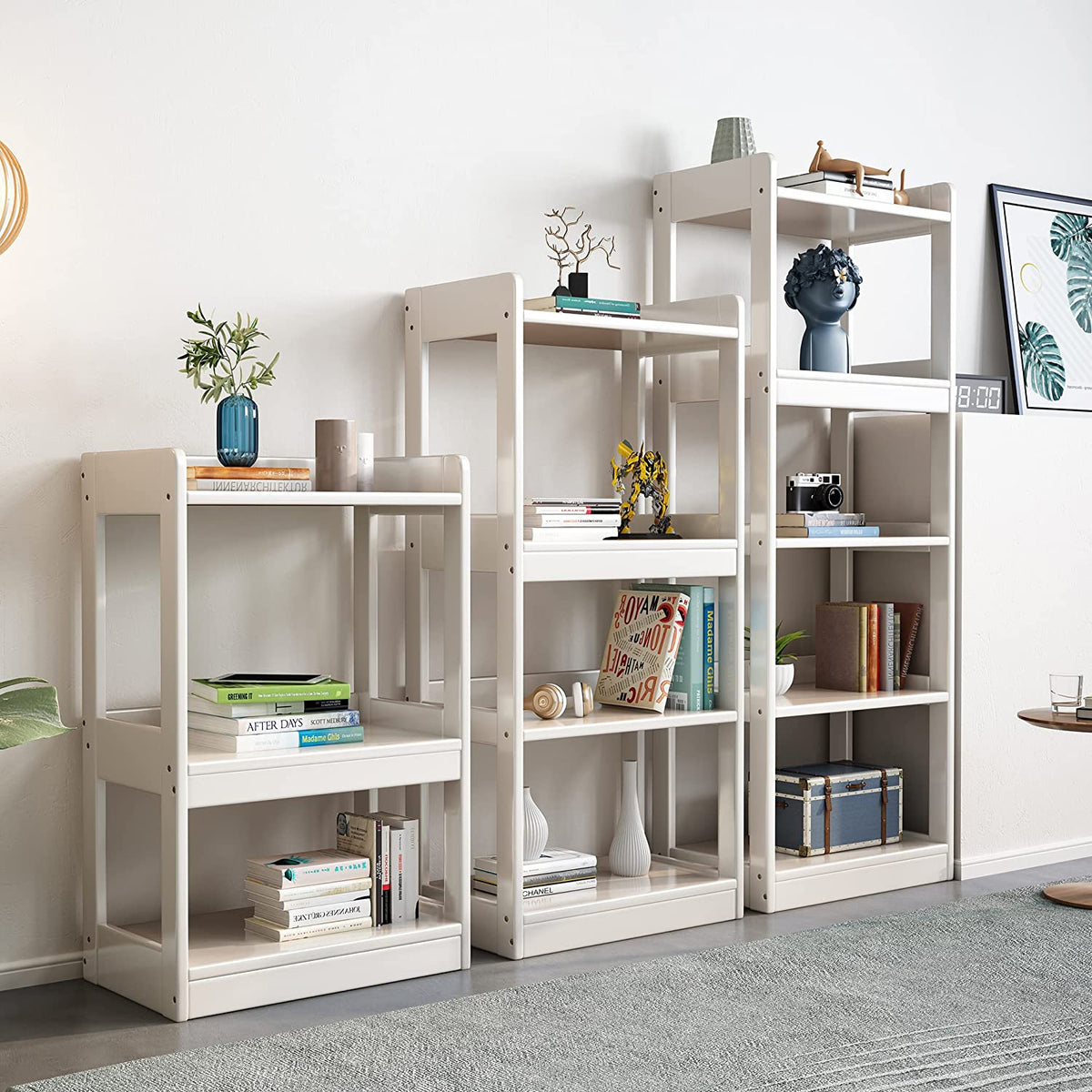 White 4-Bookshelf Cube Storage Display Rack Y53843