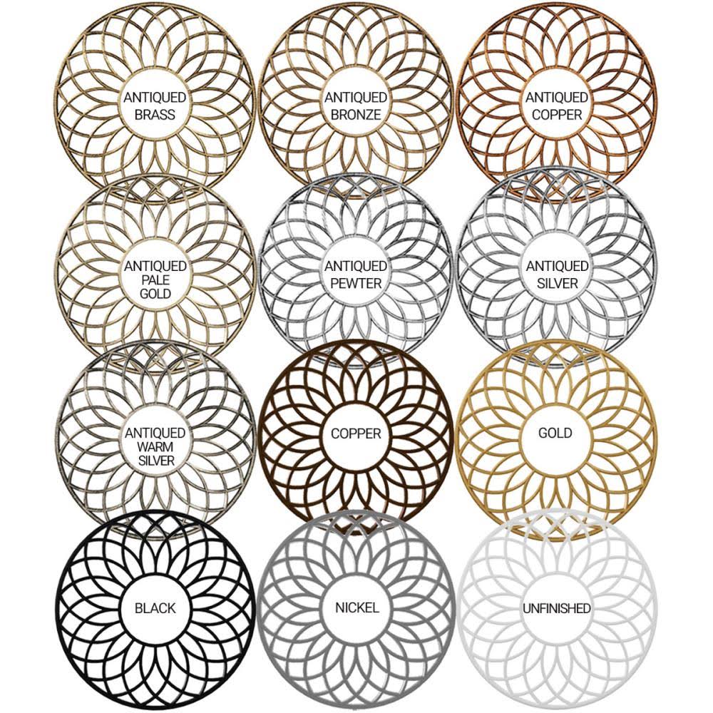 26x22OD x 8 7/8x22ID x 3/4x22P PVC Pierced Ceiling Medallion O7200