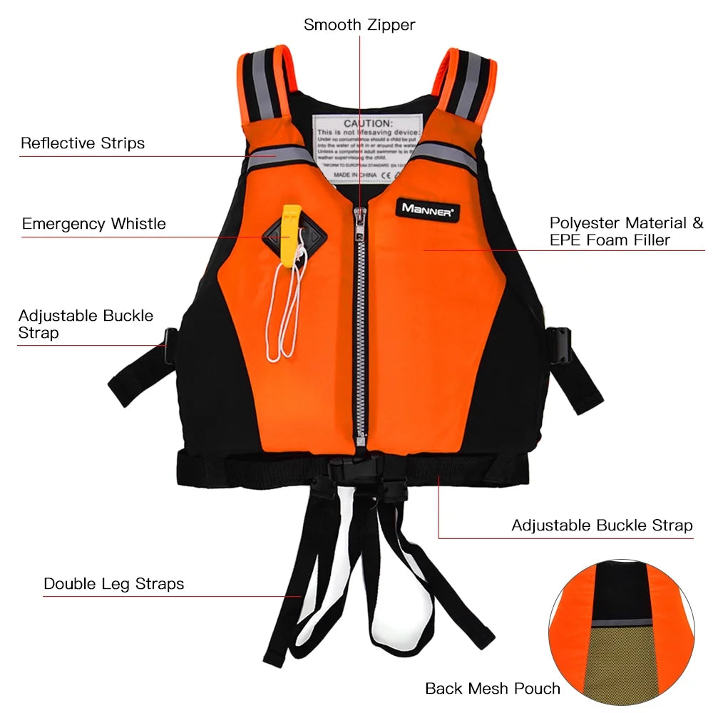 Swimming Zipper Swim Vest F3696