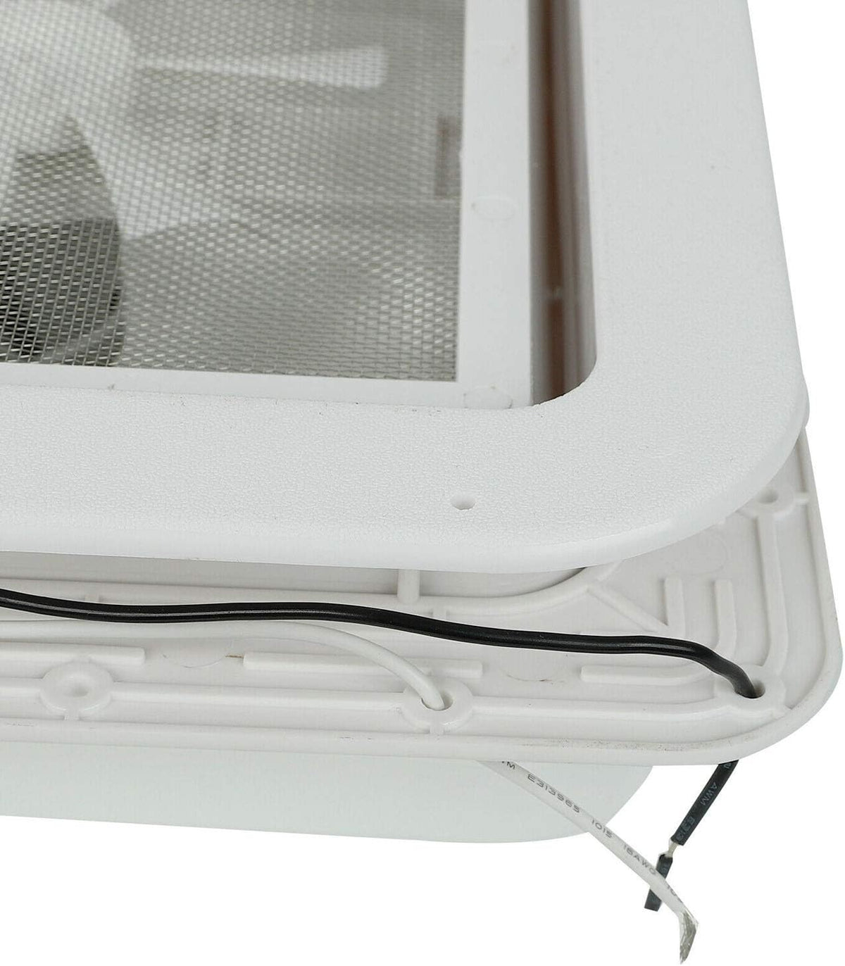 14 RV Roof Vent Cover Kit White Lid with 12V RV Vent Fan 6 Blades Q227