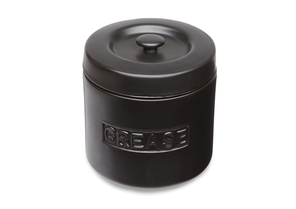 Matte Black Ceramic Grease Container J582