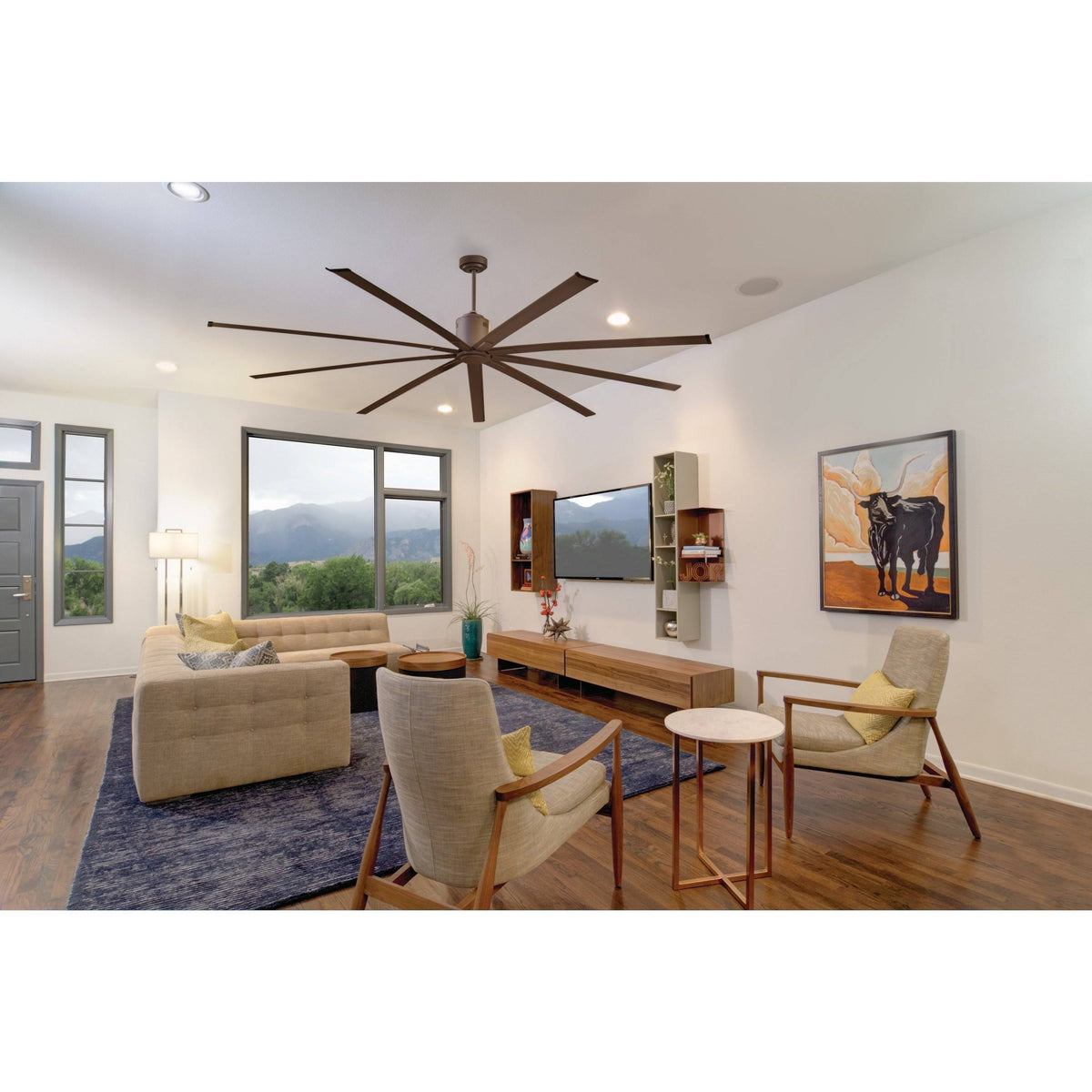 96 inch White Industrial Ceiling Fan I9137