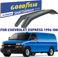 Shatterproof in-Channel Window Deflectors for Chevrolet Express Van/GMC Savana 1996-2022, 2 pcs T7141