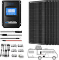 500 Watt Monocrystalline Solar Panel Kit with 40A MPPT LCD Charge Controller H628