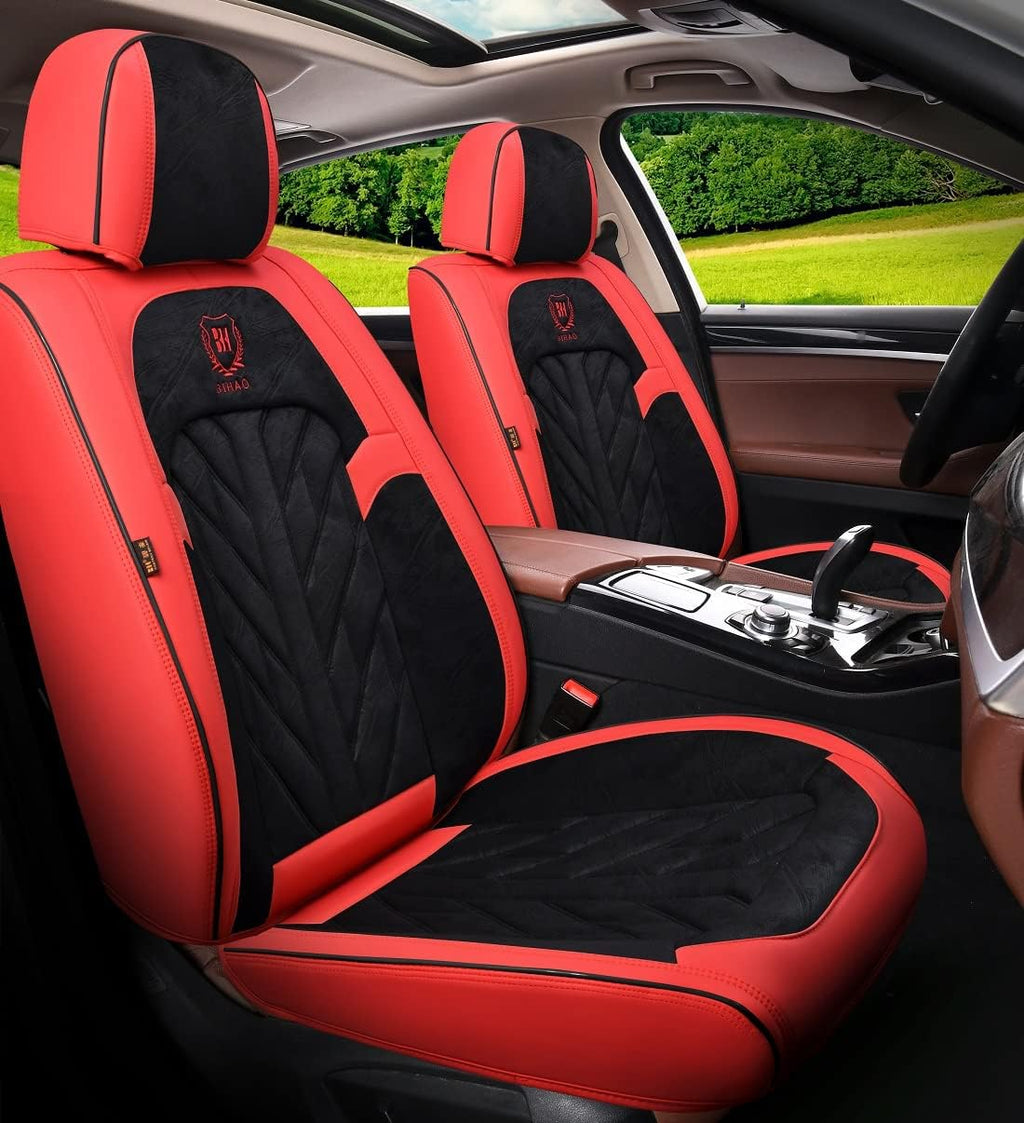 Pink-White Universal 5-Seater Full Set Car Seat Covers P5078