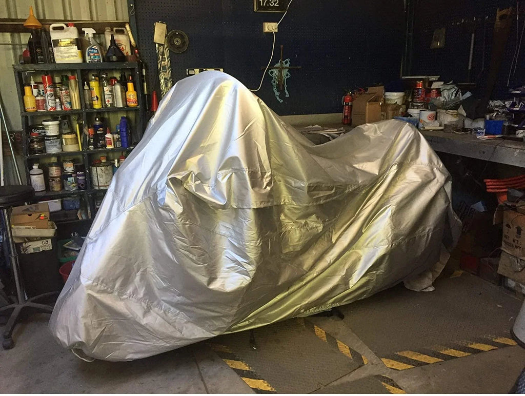 Motorcycle Cover with Reinforced Securing Straps and Storage Bag I780899