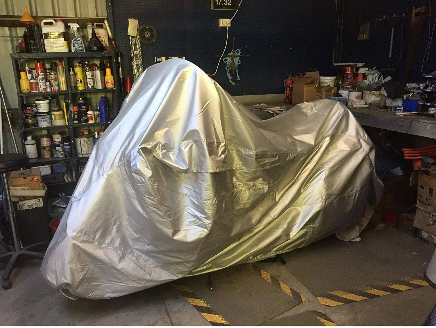 Motorcycle Cover with Reinforced Securing Straps and Storage Bag I780899