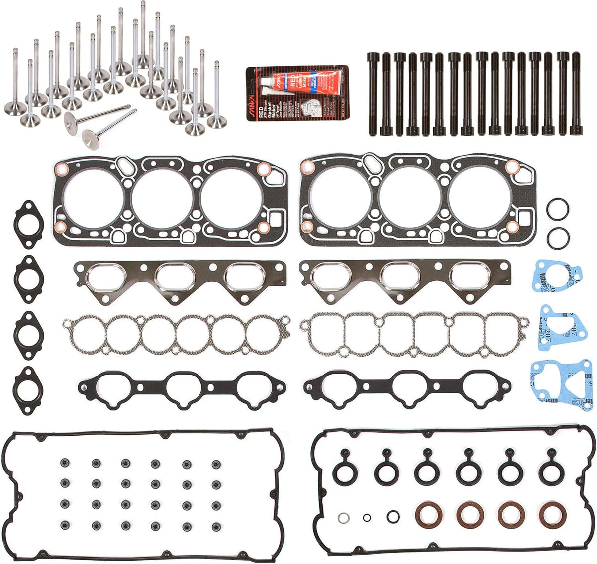 Head Gasket Set Intake Exhaust Valves for 3.5L 6G74 L937