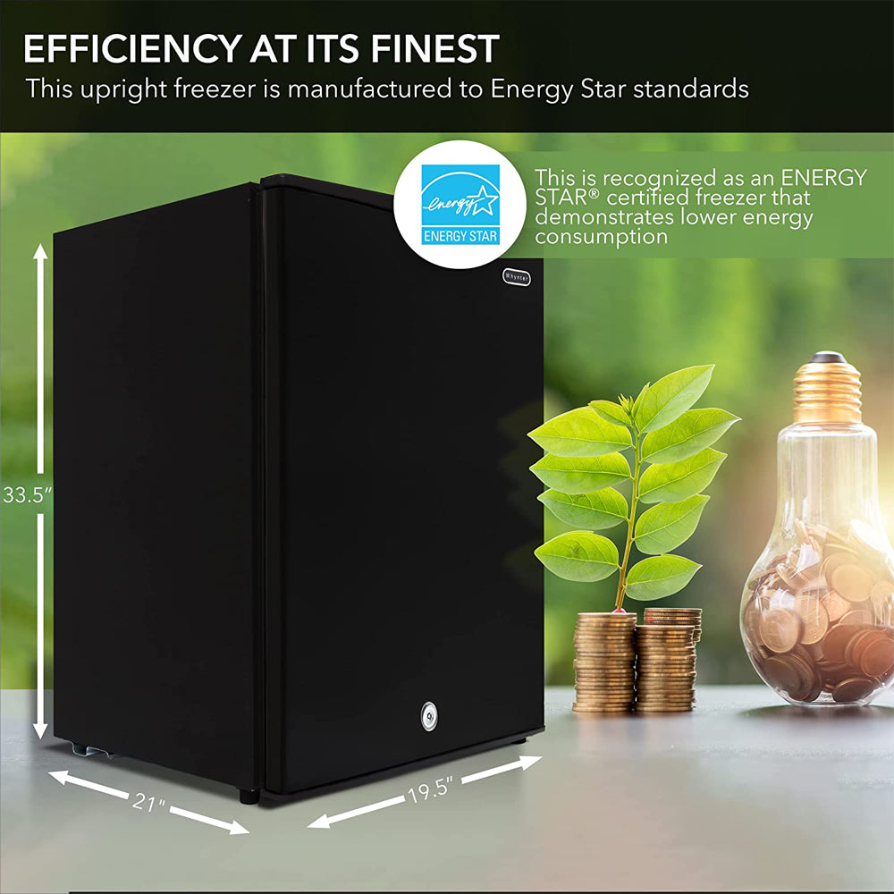3.0 Cubic Feet Upright Freezer with Lock Black M575