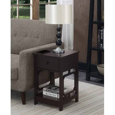 Espresso End Table with Storage Z381