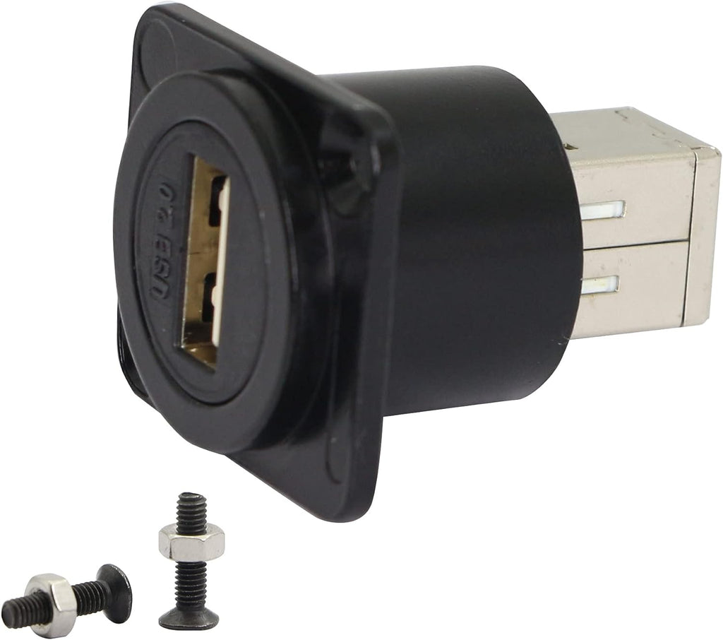 Panel Mount USB A-Female to B-Female Connector R187601