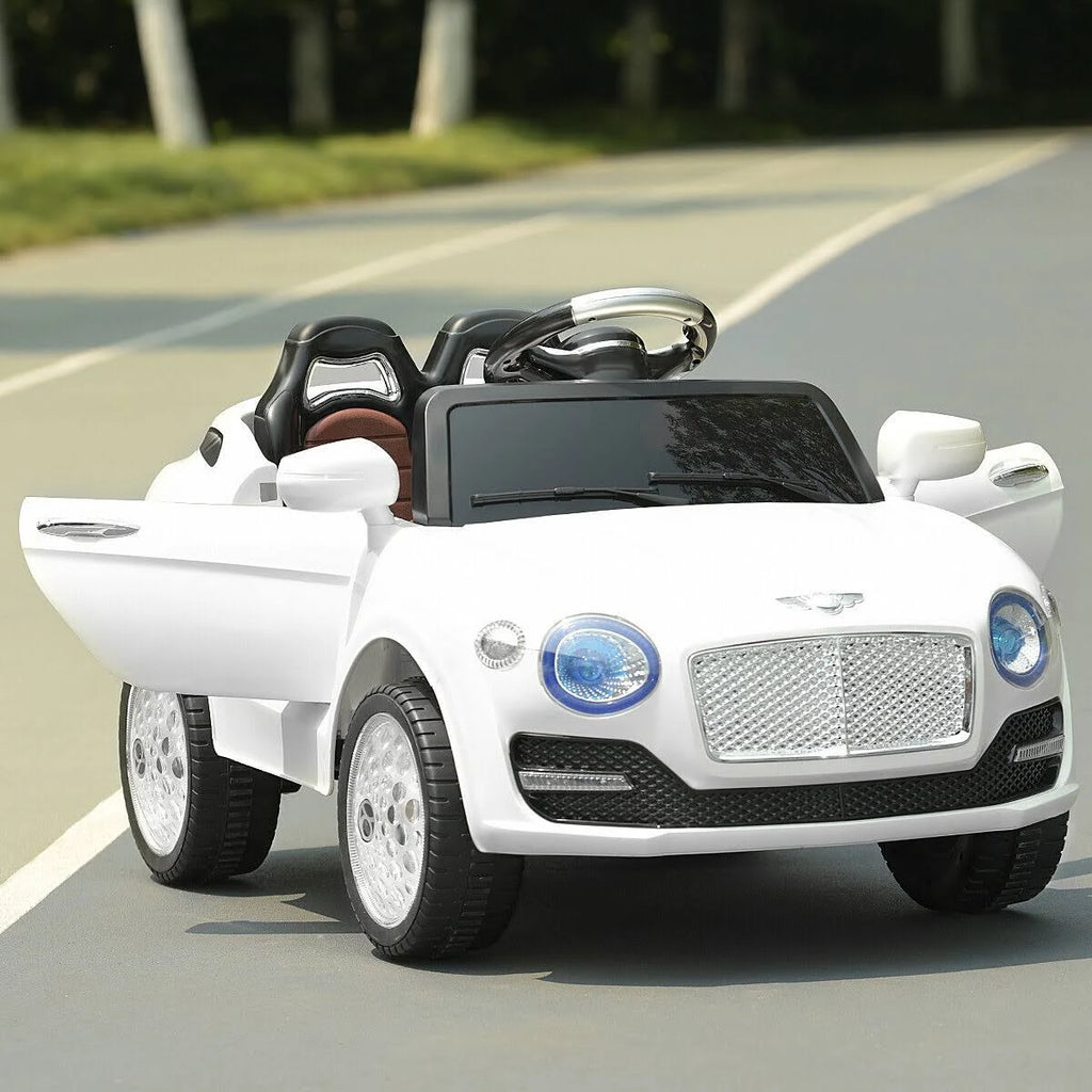 White Kids Ride on Car with Remote Control U9645