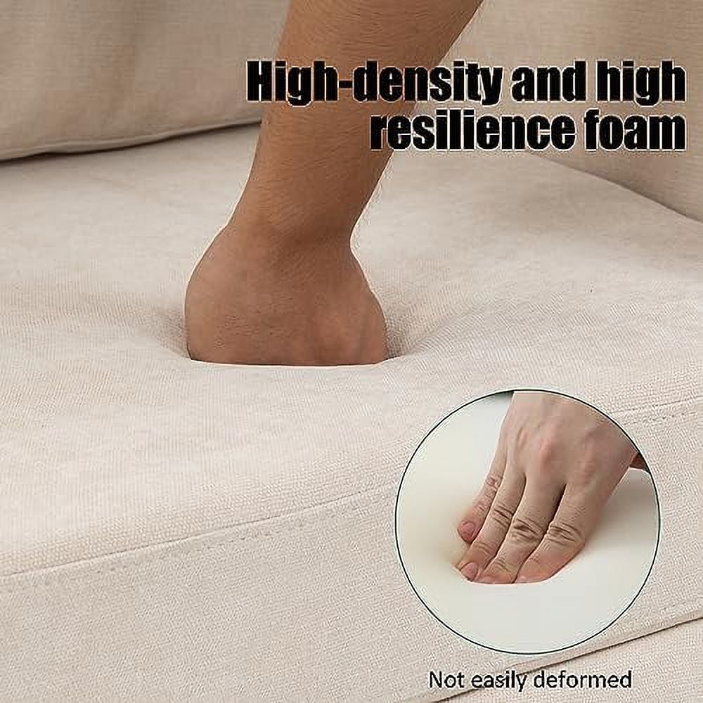 Chenille Fabric Loveseat Sofa with Solid Wood Legs M5337