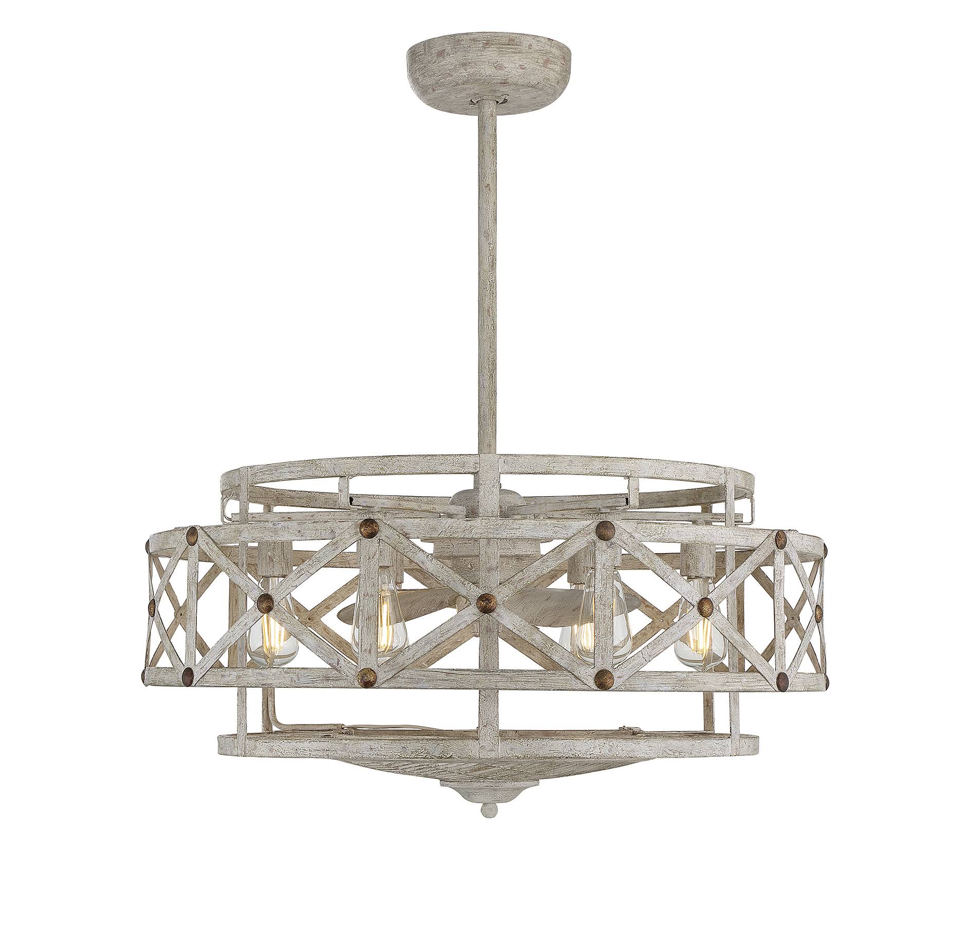 6 Light Provence Gold Accents Fan D Lier C71374
