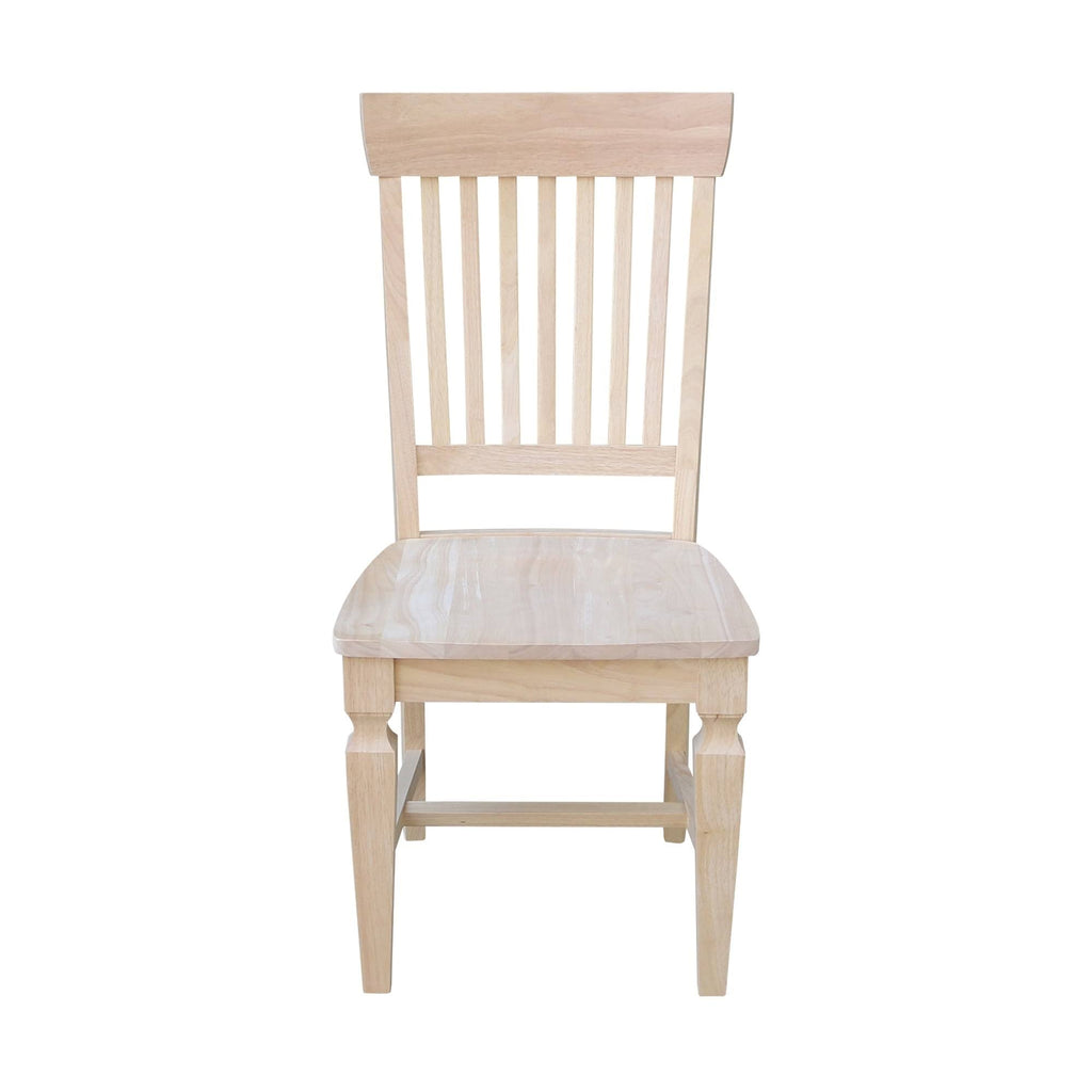 Slat Back Chairs, Set of 2, Hickory/Stone N6735