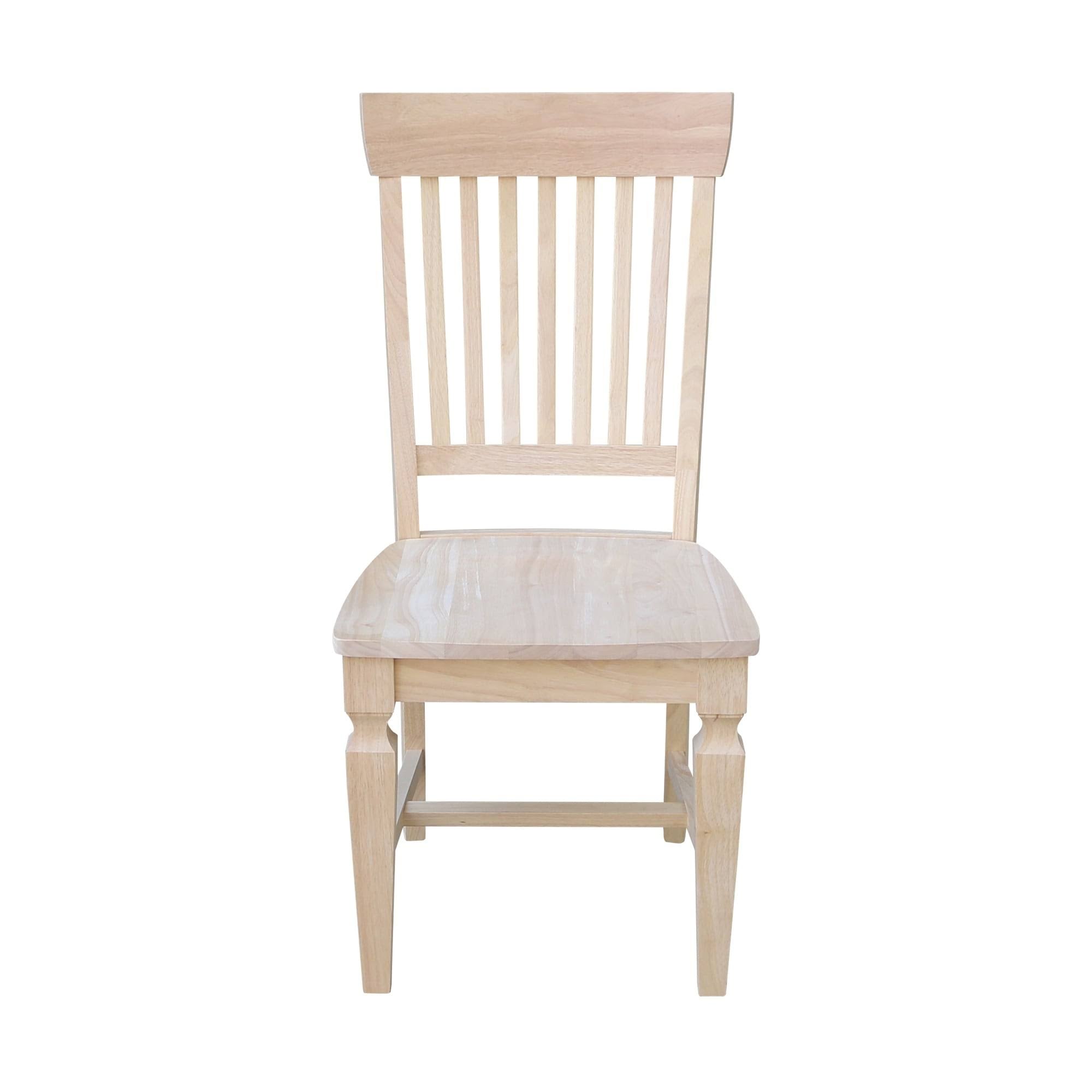 Slat Back Chairs, Set of 2, Hickory/Stone N6735