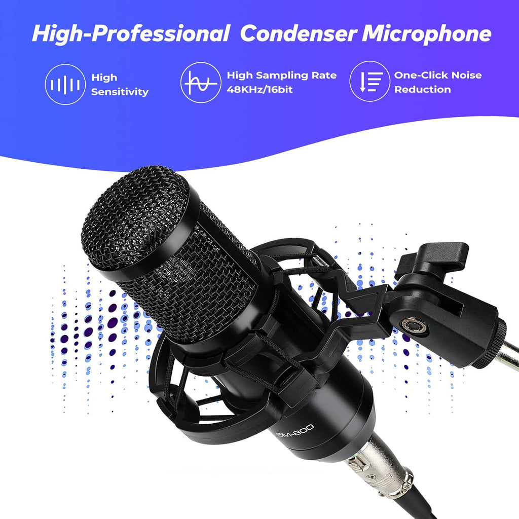 Condenser Microphone Kit with Sound Card, Pack of 2 L578602