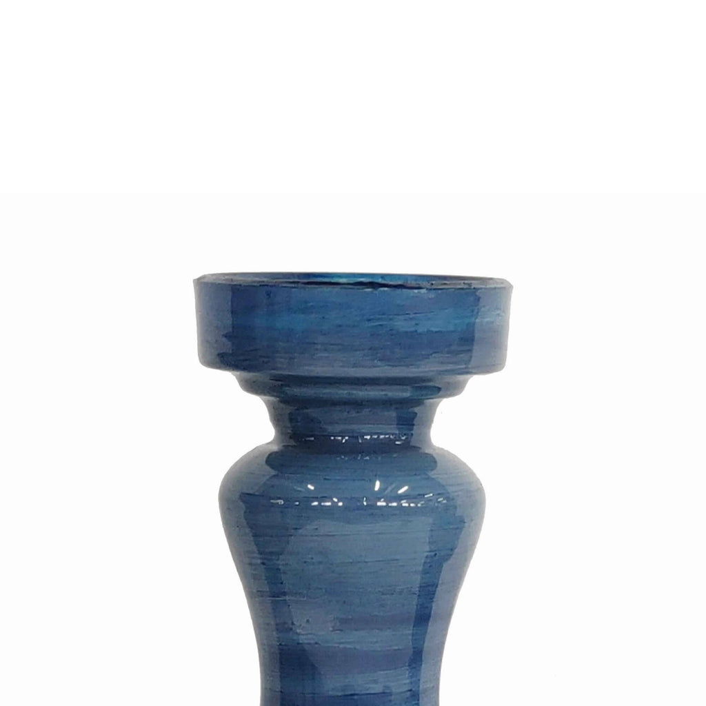 Blue Glass Candle Holder, Set of 2 H443646